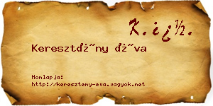 Keresztény Éva névjegykártya