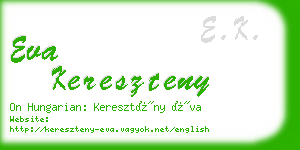 eva kereszteny business card